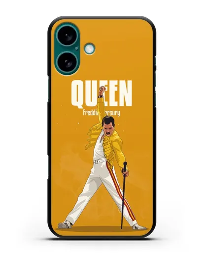 Чехол с иллюстрацией Queen Freddie Mercury силиконовый для iPhone 16 Plus