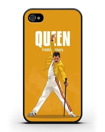 Чехол с иллюстрацией Queen Freddie Mercury силиконовый для iPhone 4/4s