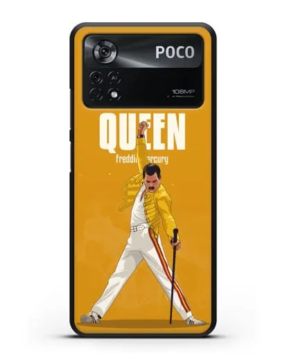 Чехол с иллюстрацией Queen Freddie Mercury силиконовый для Xiaomi Poco X4 Pro