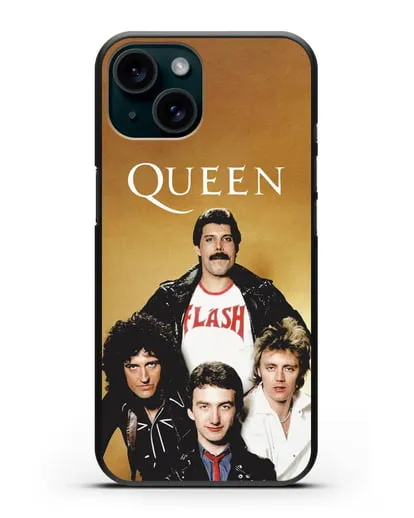 Чехол с фотографией группы Queen силиконовый для iPhone 15