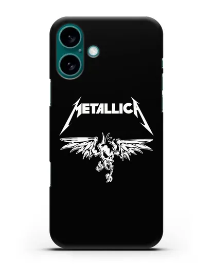 Чехол с символикой Metallica силиконовый для iPhone 16 Plus