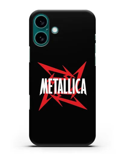 Чехол с надписью Metallica силиконовый для iPhone 16 Plus