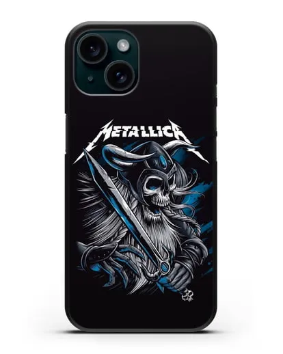 Чехол с иллюстрацией Metallica силиконовый для iPhone 15