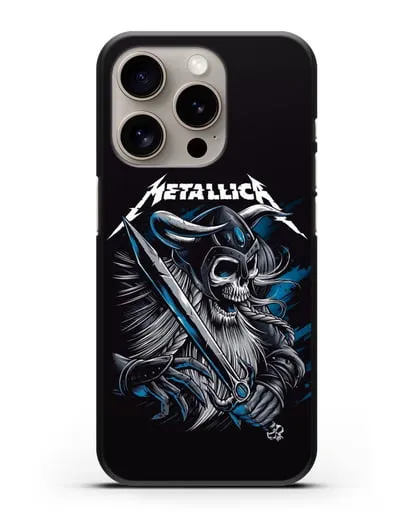 Чехол с иллюстрацией Metallica силиконовый для iPhone 15 Pro