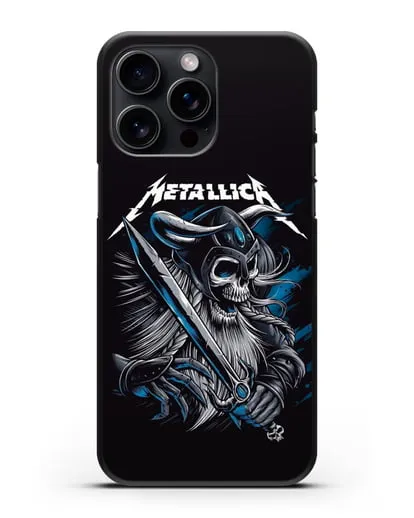 Чехол с иллюстрацией Metallica силиконовый для iPhone 15 Pro Max