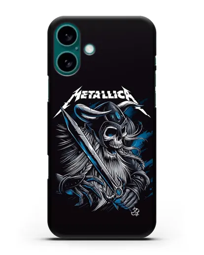 Чехол с иллюстрацией Metallica силиконовый для iPhone 16 Plus