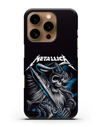 Чехол с иллюстрацией Metallica силиконовый для iPhone 16 Pro