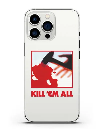 Чехол Metallica с постером альбома Kill ’Em All силиконовый для iPhone 13 Pro