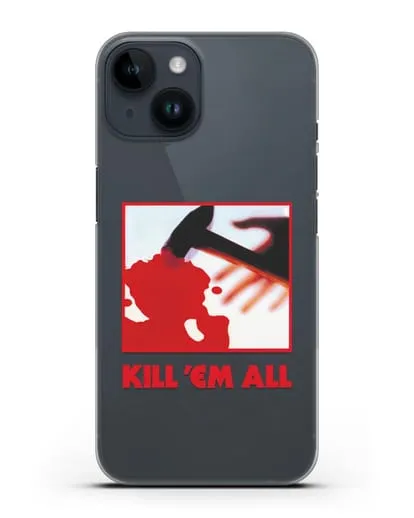 Чехол Metallica с постером альбома Kill ’Em All силиконовый для iPhone 14