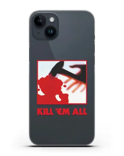 Чехол Metallica с постером альбома Kill ’Em All силиконовый для iPhone 14 Plus