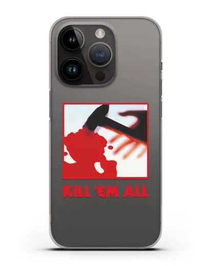Чехол Metallica с постером альбома Kill ’Em All силиконовый для iPhone 14 Pro