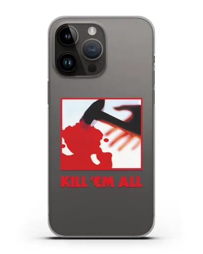 Чехол Metallica с постером альбома Kill ’Em All силиконовый для iPhone 14 Pro Max