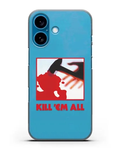Чехол Metallica с постером альбома Kill ’Em All силиконовый для iPhone 16