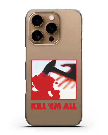 Чехол Metallica с постером альбома Kill ’Em All силиконовый для iPhone 16 Pro