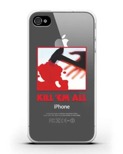 Чехол Metallica с постером альбома Kill ’Em All силиконовый для iPhone 4/4s