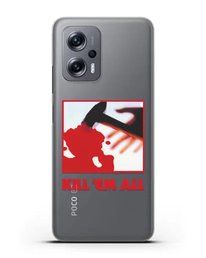 Чехол Metallica с постером альбома Kill ’Em All силиконовый для Xiaomi Poco X4 GT
