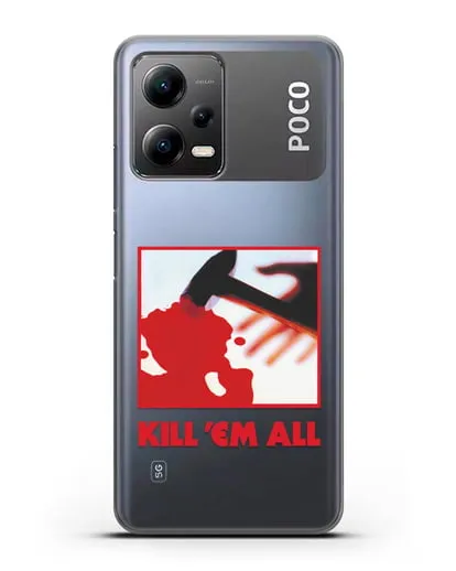 Чехол Metallica с постером альбома Kill ’Em All силиконовый для Xiaomi Poco X5