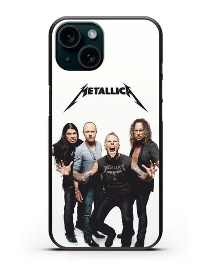 Чехол с фотографией группы Metallica силиконовый для iPhone 15