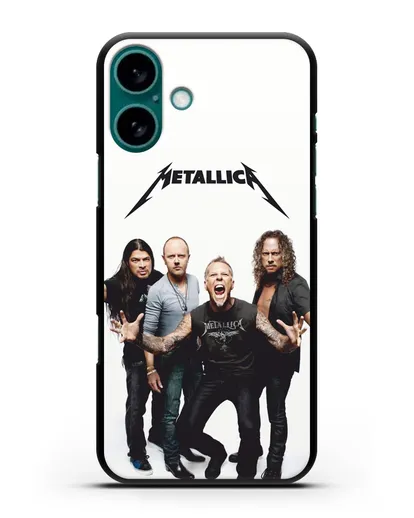 Чехол с фотографией группы Metallica силиконовый для iPhone 16 Plus