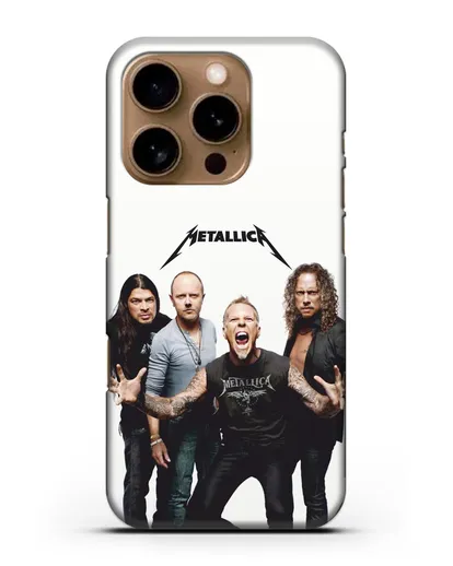 Чехол с фотографией группы Metallica силиконовый для iPhone 16 Pro