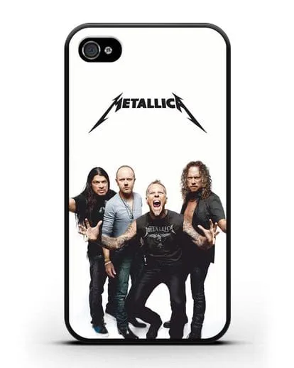 Чехол с фотографией группы Metallica силиконовый для iPhone 4/4s