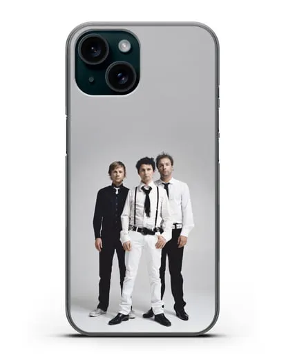Чехол с фотографией группы Muse силиконовый для iPhone 15