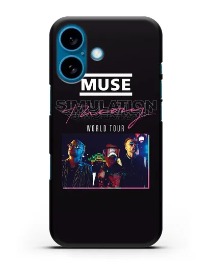 Чехол Muse с постером Simulation Theory World Tour силиконовый для iPhone 16