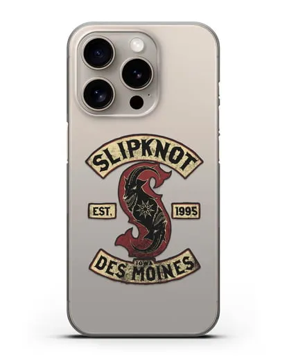 Чехол с картинкой Slipknot силиконовый для iPhone 15 Pro