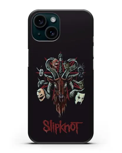 Чехол с иллюстрацией Slipknot силиконовый для iPhone 15