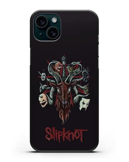 Чехол с иллюстрацией Slipknot силиконовый для iPhone 15 Plus