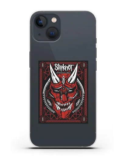 Чехол Slipknot с постером сборника Antennas to Hell силиконовый для iPhone 13