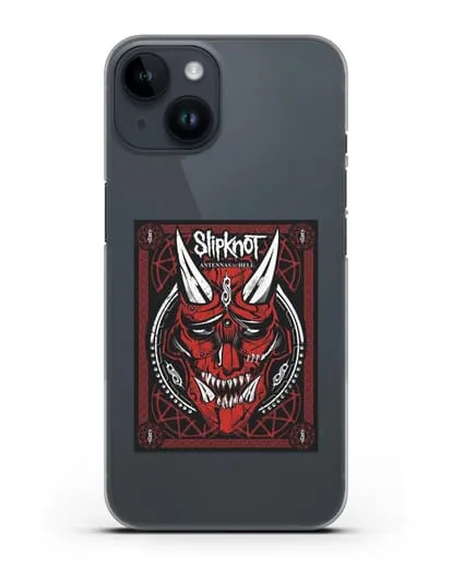 Чехол Slipknot с постером сборника Antennas to Hell силиконовый для iPhone 14