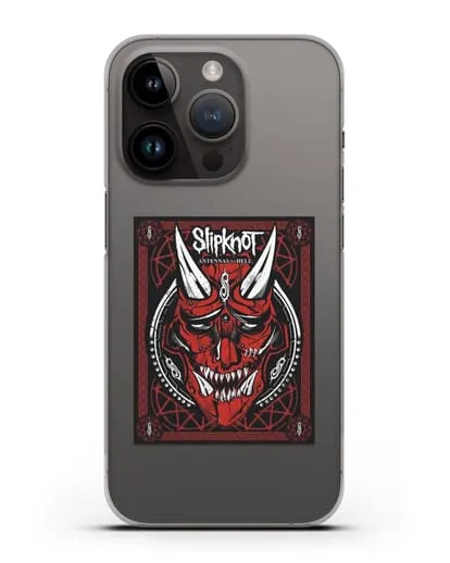 Чехол Slipknot с постером сборника Antennas to Hell силиконовый для iPhone 14 Pro
