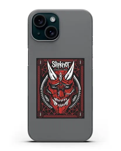 Чехол Slipknot с постером сборника Antennas to Hell силиконовый для iPhone 15