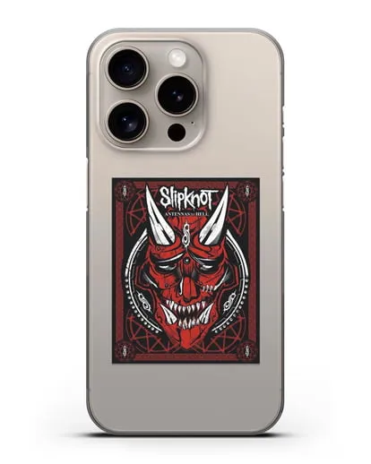 Чехол Slipknot с постером сборника Antennas to Hell силиконовый для iPhone 15 Pro