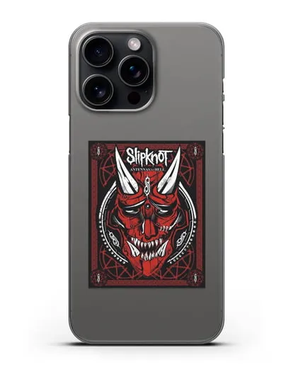 Чехол Slipknot с постером сборника Antennas to Hell силиконовый для iPhone 15 Pro Max