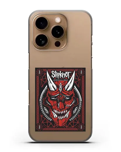 Чехол Slipknot с постером сборника Antennas to Hell силиконовый для iPhone 16 Pro