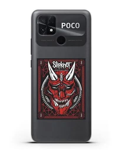 Чехол Slipknot с постером сборника Antennas to Hell силиконовый для Xiaomi Poco C40