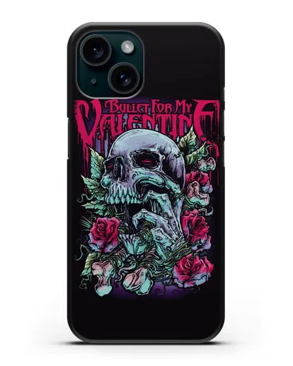 Чехол с картинкой Bullet for my Valentine силиконовый для iPhone 15