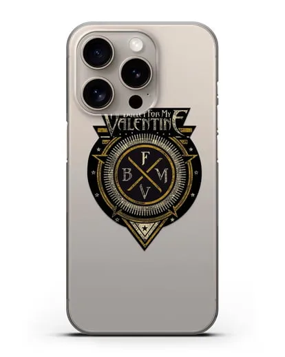 Чехол с логотипом Bullet for my Valentine силиконовый для iPhone 15 Pro
