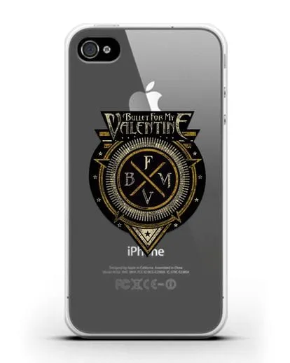 Чехол с логотипом Bullet for my Valentine силиконовый для iPhone 4/4s