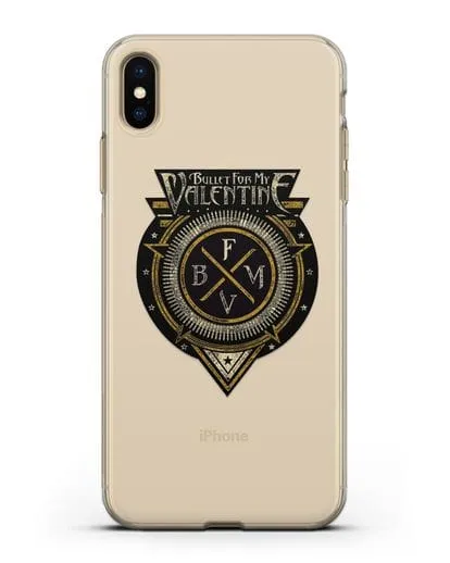 Чехол с логотипом Bullet for my Valentine силиконовый для iPhone XS Max