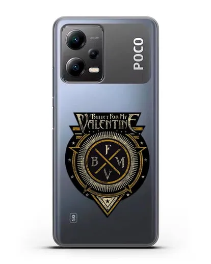 Чехол с логотипом Bullet for my Valentine силиконовый для Xiaomi Poco X5