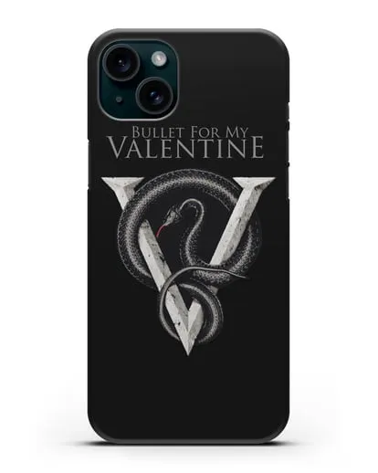 Чехол с символикой Bullet for my Valentine силиконовый для iPhone 15 Plus