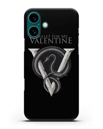 Чехол с символикой Bullet for my Valentine силиконовый для iPhone 16 Plus
