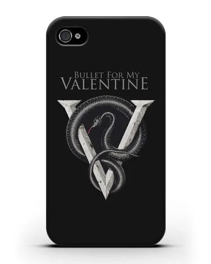 Чехол с символикой Bullet for my Valentine силиконовый для iPhone 4/4s