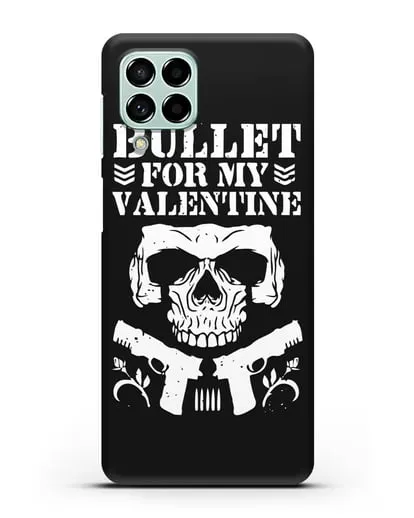 Чехол с черепом и пистолетами Bullet for my Valentine силиконовый для Samsung Galaxy M53 [SM-M536]