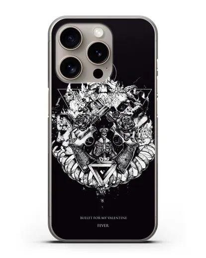 Чехол Bullet for my Valentine с постером альбома Fever силиконовый для iPhone 15 Pro