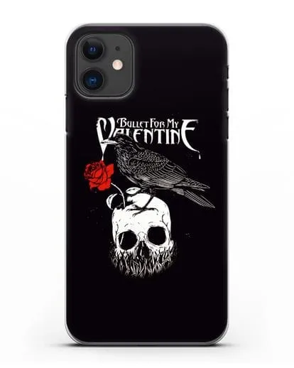 Чехол Bullet for my Valentine с изображением ворон и череп силиконовый для iPhone 11