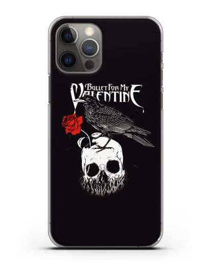 Чехол Bullet for my Valentine с изображением ворон и череп силиконовый для iPhone 12 Pro